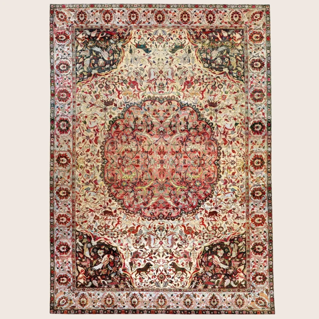 Red Alchemy Traditional Silk Rug