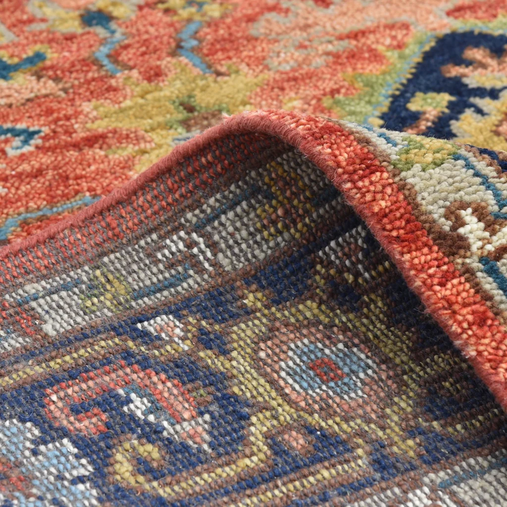 Red Traditional Turkman Wool Rug