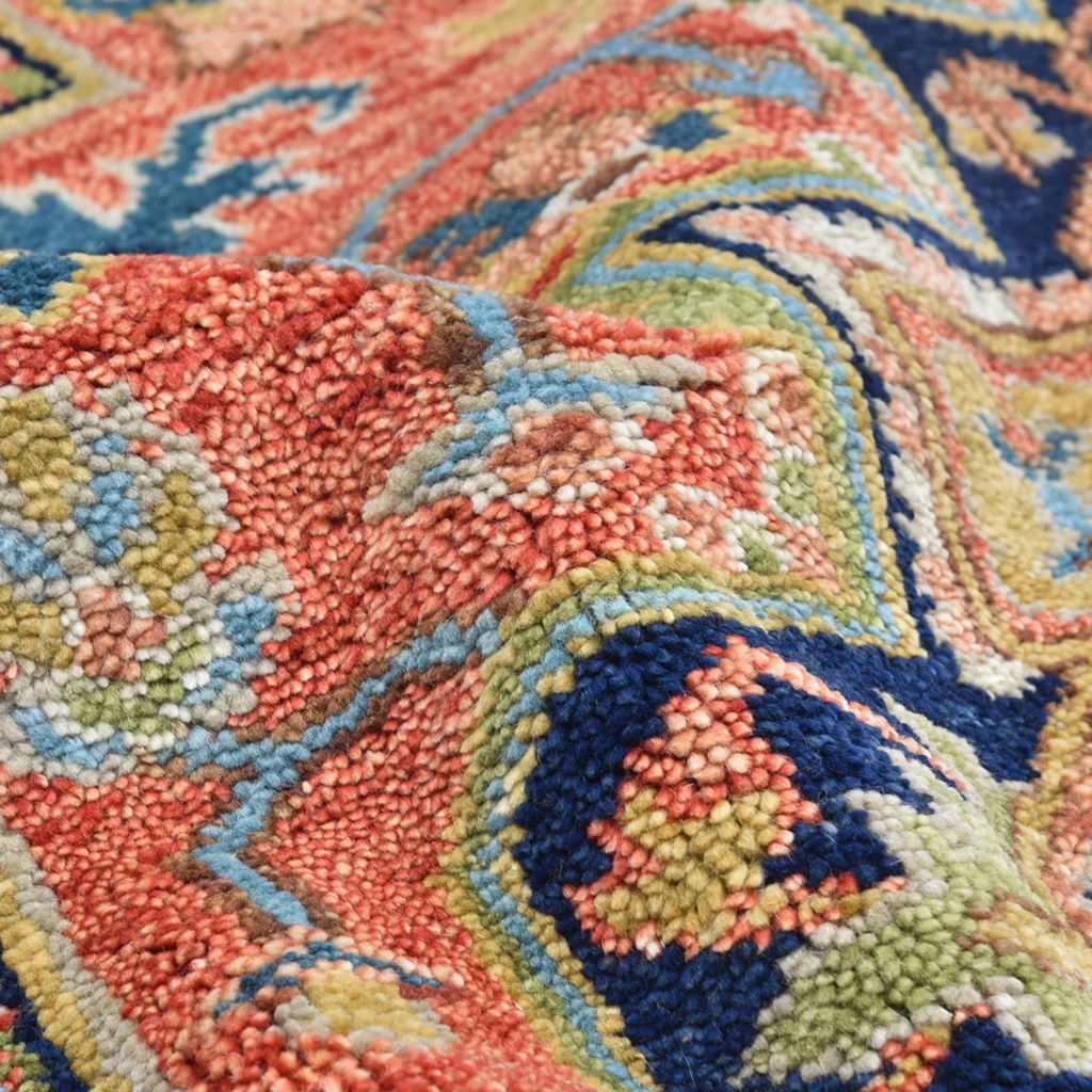 Red Traditional Turkman Wool Rug