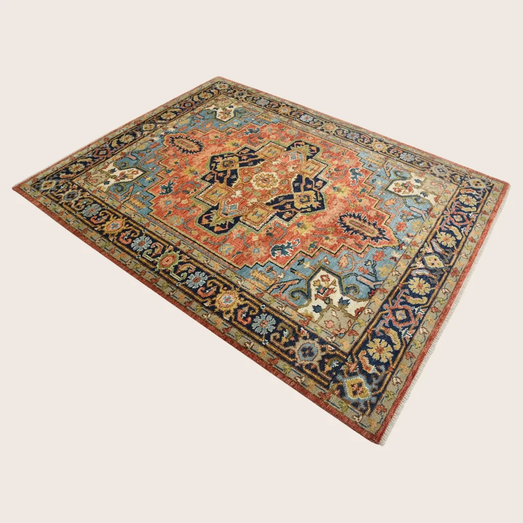 Red Traditional Turkman Wool Rug